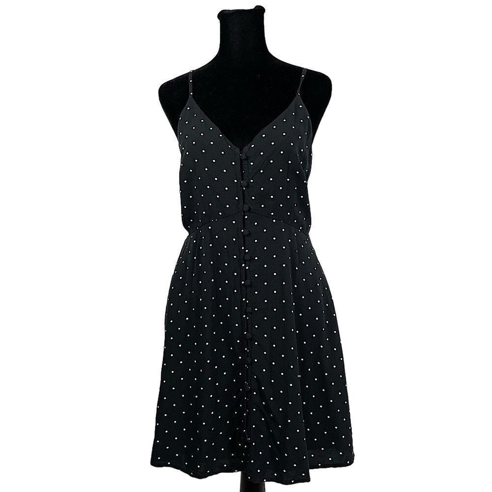 Abercrombie And Fitch Navy Blue Polka Dot Mini Dress - Women’s S‎